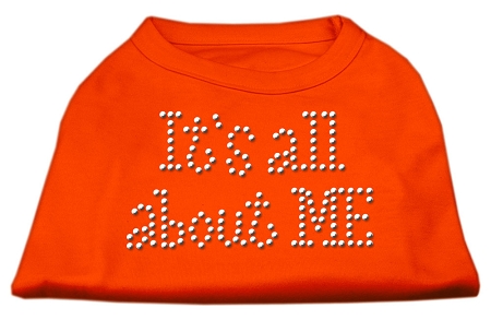 It's All About Me Rhinestone Shirts Orange Med